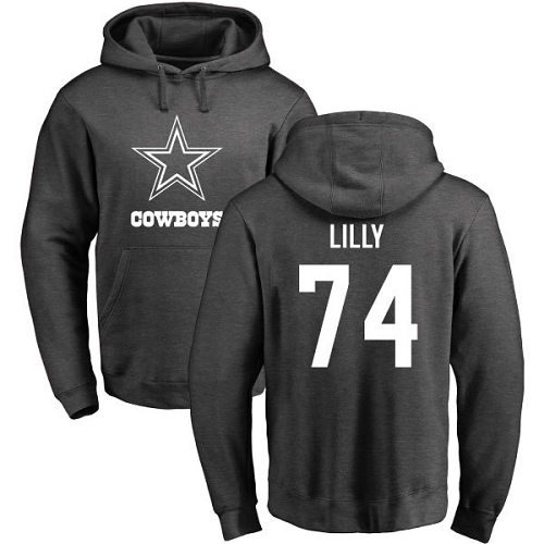 NFL Nike Dallas Cowboys #74 Bob Lilly Ash One Color Pullover Hoodie