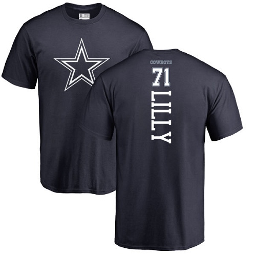 NFL Nike Dallas Cowboys #74 Bob Lilly Navy Blue Backer T-Shirt