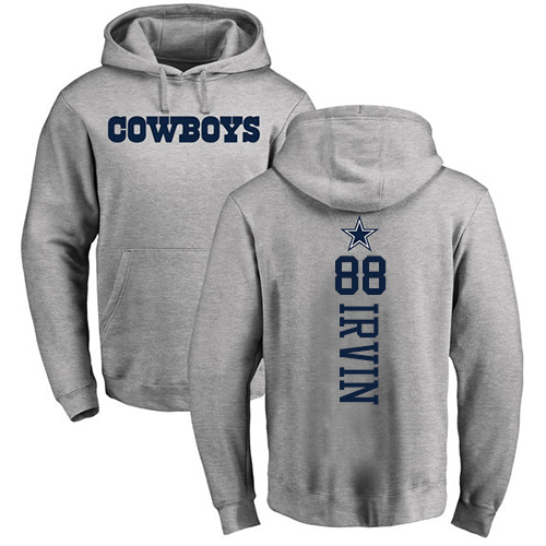 NFL Nike Dallas Cowboys #88 Michael Irvin Ash Backer Pullover Hoodie