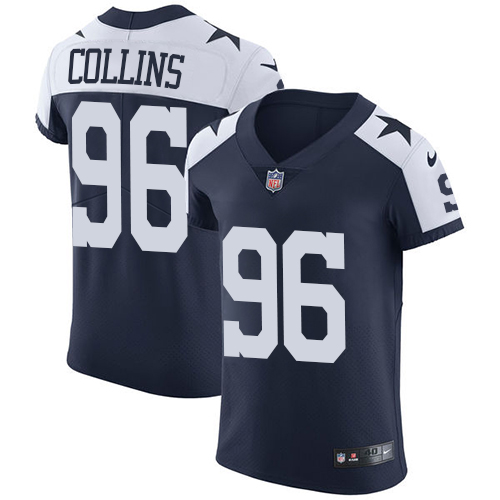 Men's Nike Dallas Cowboys #96 Maliek Collins Navy Blue Alternate Vapor Untouchable Elite Player NFL Jersey
