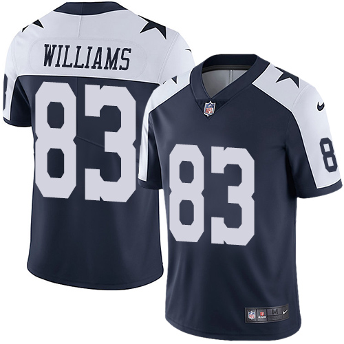 Men's Nike Dallas Cowboys #83 Terrance Williams Navy Blue Throwback Alternate Vapor Untouchable Limited Player NFL Jersey