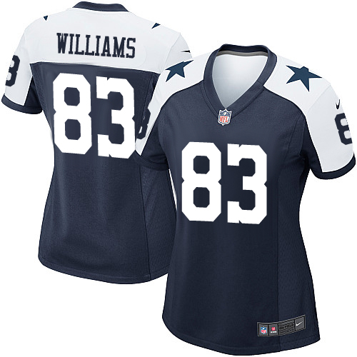 Women's Nike Dallas Cowboys #83 Terrance Williams Game Navy Blue Throwback Alternate NFL Jersey