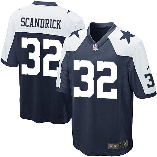 Men's Nike Dallas Cowboys #32 Orlando Scandrick Game Navy Blue Throwback Alternate NFL Jersey