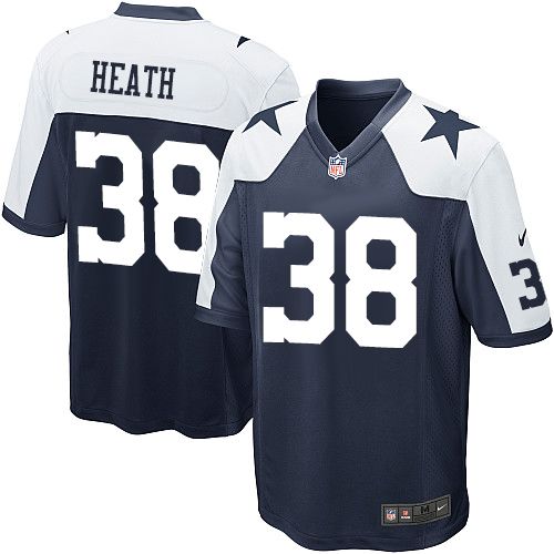 Men's Nike Dallas Cowboys #38 Jeff Heath Game Navy Blue Throwback Alternate NFL Jersey