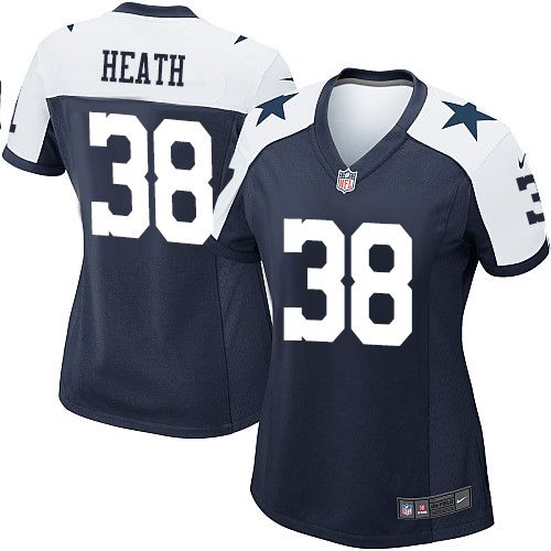 Women's Nike Dallas Cowboys #38 Jeff Heath Game Navy Blue Throwback Alternate NFL Jersey