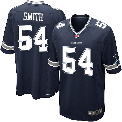 Men's Nike Dallas Cowboys #54 Jaylon Smith Game Navy Blue Team Color NFL Jersey