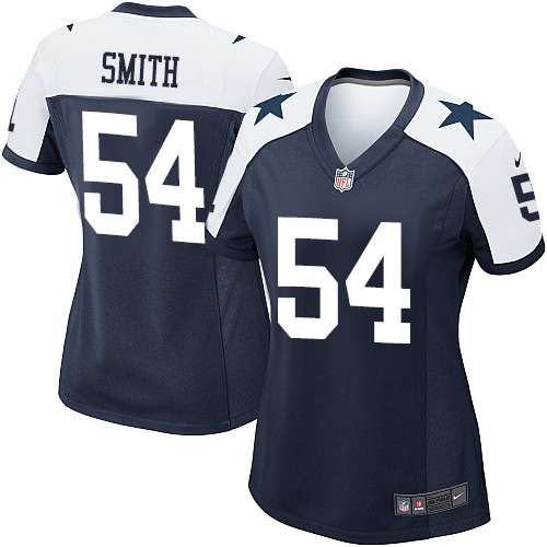 Women's Nike Dallas Cowboys #54 Jaylon Smith Game Navy Blue Throwback Alternate NFL Jersey