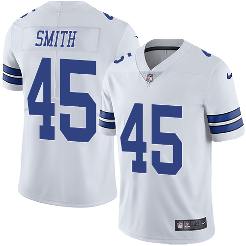 Men's Nike Dallas Cowboys #45 Rod Smith White Vapor Untouchable Limited Player NFL Jersey