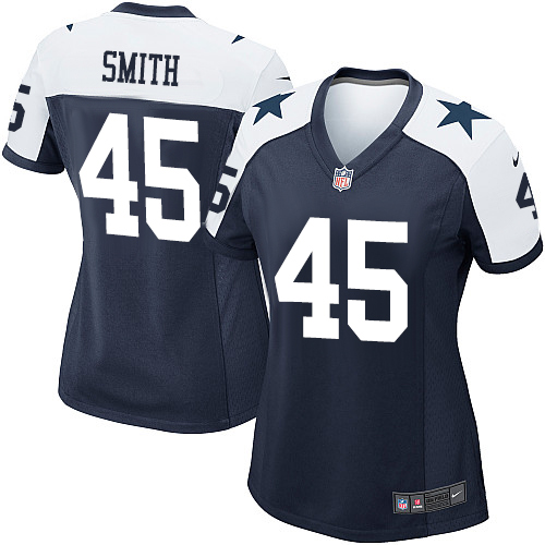 Women's Nike Dallas Cowboys #45 Rod Smith Game Navy Blue Throwback Alternate NFL Jersey