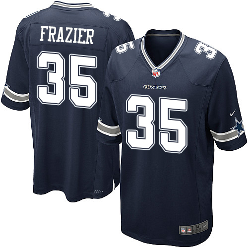 Men's Nike Dallas Cowboys #35 Kavon Frazier Game Navy Blue Team Color NFL Jersey