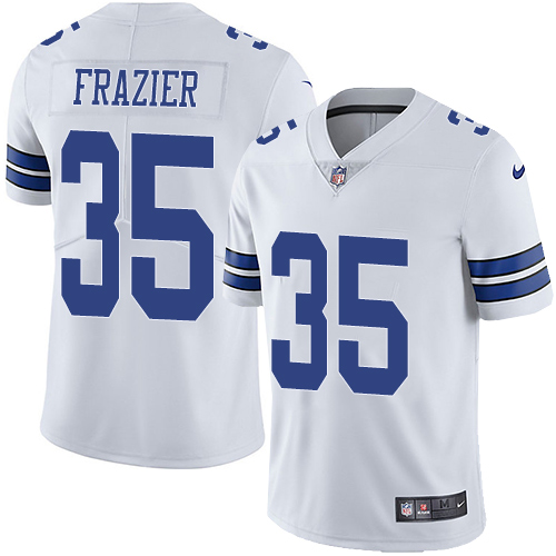 Men's Nike Dallas Cowboys #35 Kavon Frazier White Vapor Untouchable Limited Player NFL Jersey