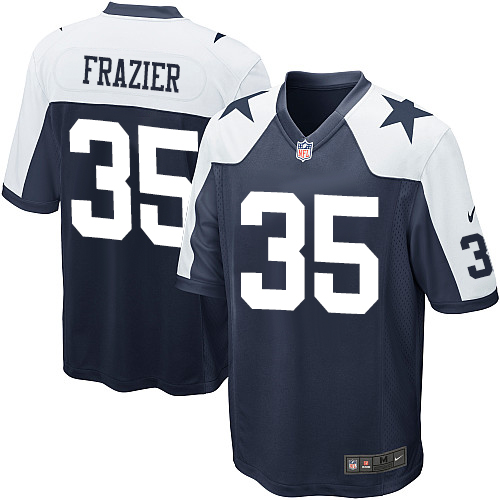 Men's Nike Dallas Cowboys #35 Kavon Frazier Game Navy Blue Throwback Alternate NFL Jersey
