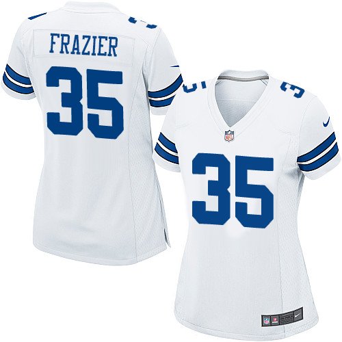 Women's Nike Dallas Cowboys #35 Kavon Frazier Game White NFL Jersey