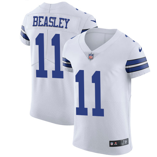 Men's Nike Dallas Cowboys #11 Cole Beasley White Vapor Untouchable Elite Player NFL Jersey