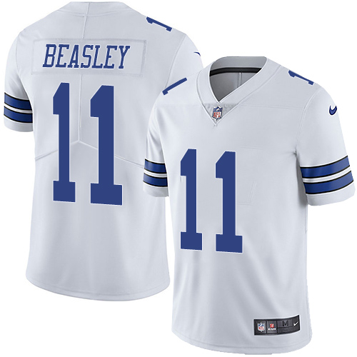 Men's Nike Dallas Cowboys #11 Cole Beasley White Vapor Untouchable Limited Player NFL Jersey