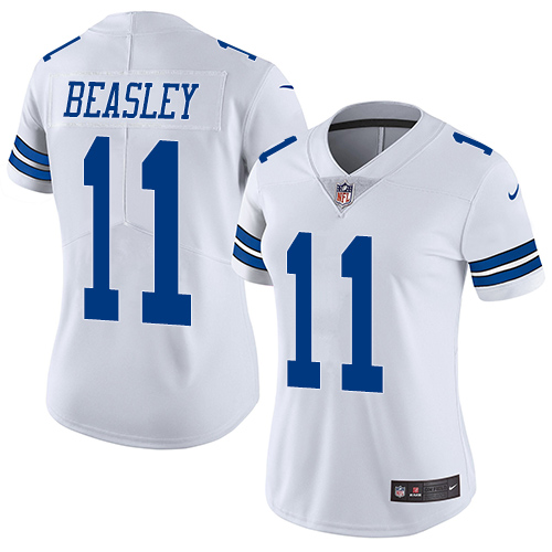 Women's Nike Dallas Cowboys #11 Cole Beasley White Vapor Untouchable Elite Player NFL Jersey