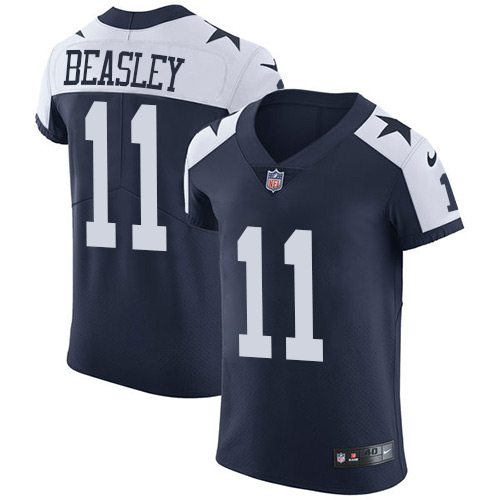 Men's Nike Dallas Cowboys #11 Cole Beasley Navy Blue Alternate Vapor Untouchable Elite Player NFL Jersey