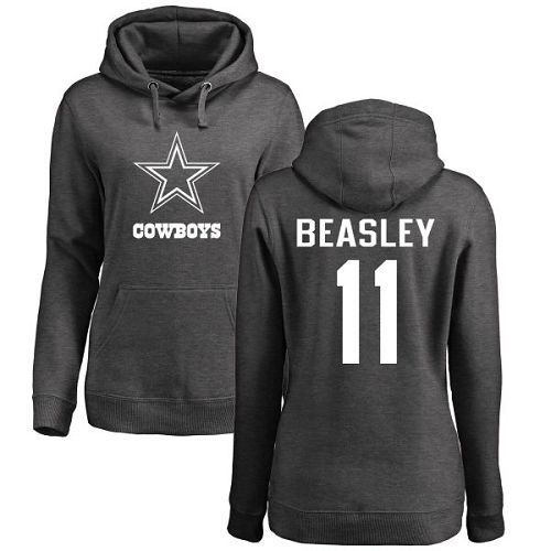 NFL Women's Nike Dallas Cowboys #11 Cole Beasley Ash One Color Pullover Hoodie