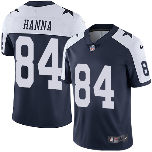 Men's Nike Dallas Cowboys #84 James Hanna Navy Blue Throwback Alternate Vapor Untouchable Limited Player NFL Jersey