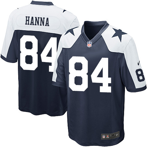 Men's Nike Dallas Cowboys #84 James Hanna Game Navy Blue Throwback Alternate NFL Jersey