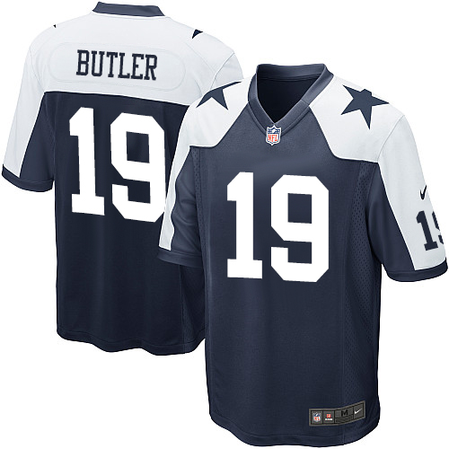 Men's Nike Dallas Cowboys #19 Brice Butler Game Navy Blue Throwback Alternate NFL Jersey