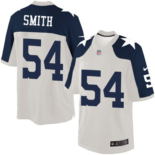 Men's Nike Dallas Cowboys #54 Jaylon Smith Limited White Throwback Alternate NFL Jersey