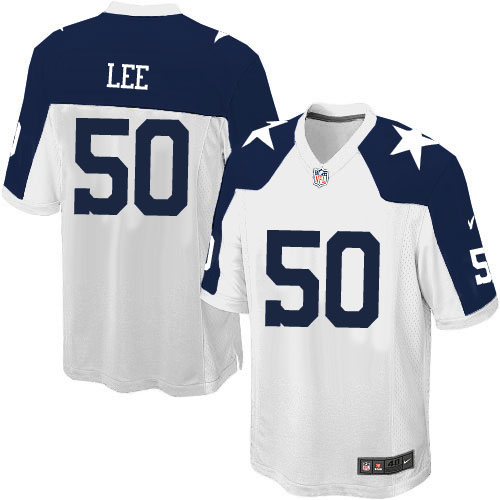 Men's Nike Dallas Cowboys #50 Sean Lee Game White Throwback Alternate NFL Jersey