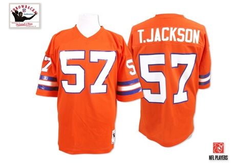 Mitchell And Ness Denver Broncos #57 Tom Jackson Orange Authentic Throwback NFL Jersey
