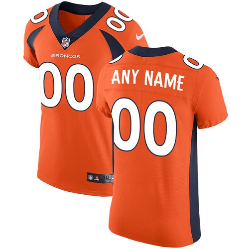 Men's Nike Denver Broncos Customized Orange Team Color Vapor Untouchable Custom Elite NFL Jersey