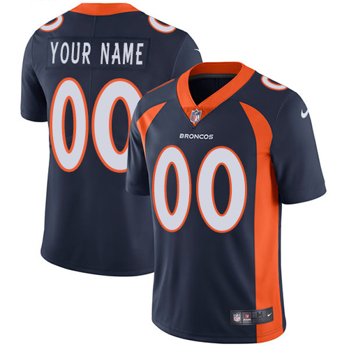 Men's Nike Denver Broncos Customized Navy Blue Alternate Vapor Untouchable Custom Limited NFL Jersey
