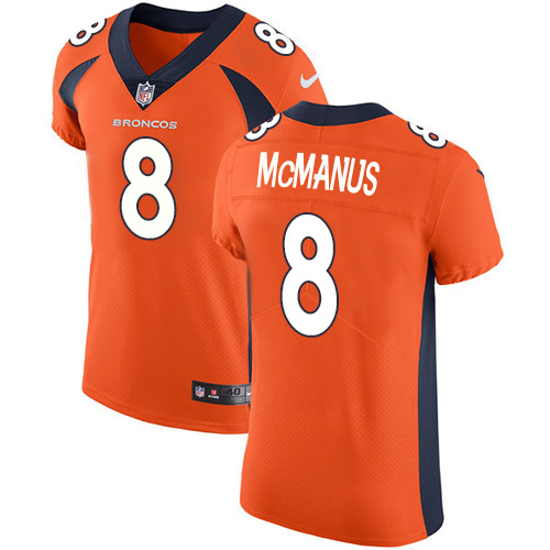 Men's Nike Denver Broncos #8 Brandon McManus Orange Team Color Vapor Untouchable Elite Player NFL Jersey