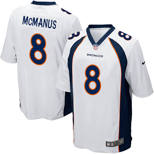 Men's Nike Denver Broncos #8 Brandon McManus Game White NFL Jersey