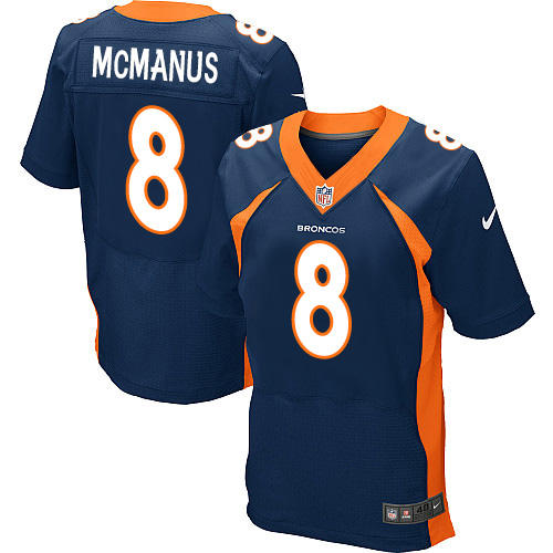 Men's Nike Denver Broncos #8 Brandon McManus Elite Navy Blue Alternate NFL Jersey