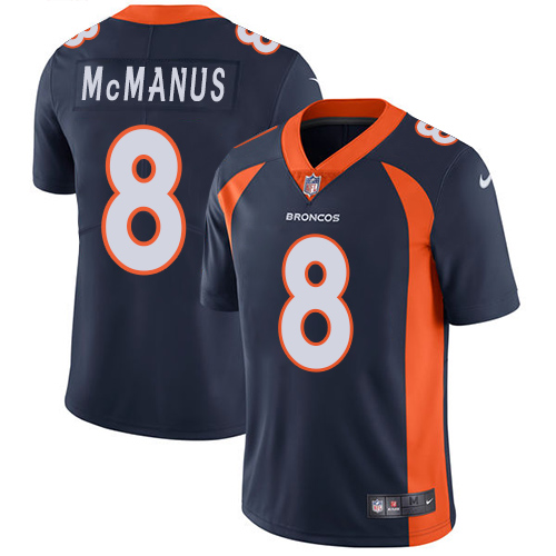 Men's Nike Denver Broncos #8 Brandon McManus Navy Blue Alternate Vapor Untouchable Limited Player NFL Jersey