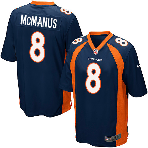 Men's Nike Denver Broncos #8 Brandon McManus Game Navy Blue Alternate NFL Jersey