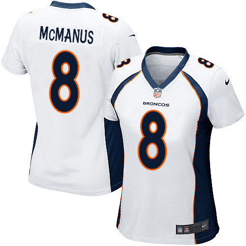 Women's Nike Denver Broncos #8 Brandon McManus Game White NFL Jersey