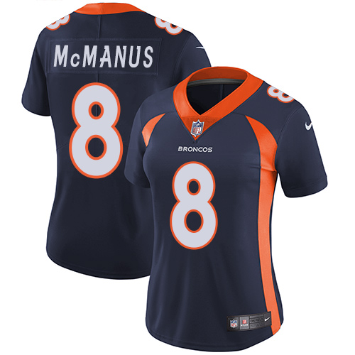 Women's Nike Denver Broncos #8 Brandon McManus Navy Blue Alternate Vapor Untouchable Limited Player NFL Jersey