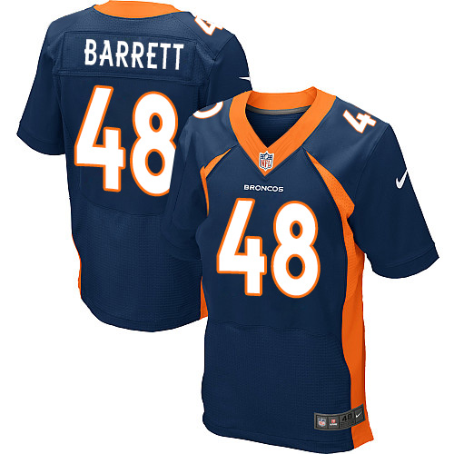 Men's Nike Denver Broncos #48 Shaquil Barrett Elite Navy Blue Alternate NFL Jersey