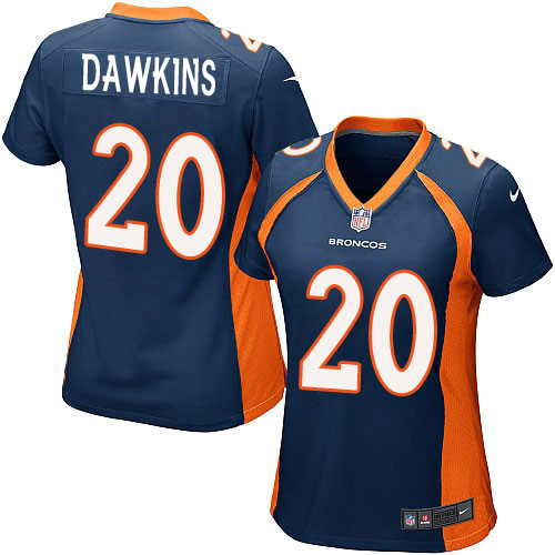 Women's Nike Denver Broncos #20 Brian Dawkins Game Navy Blue Alternate NFL Jersey