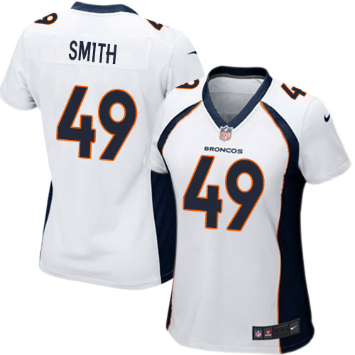 Women's Nike Denver Broncos #49 Dennis Smith Game White NFL Jersey
