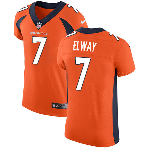 Men's Nike Denver Broncos #7 John Elway Orange Team Color Vapor Untouchable Elite Player NFL Jersey