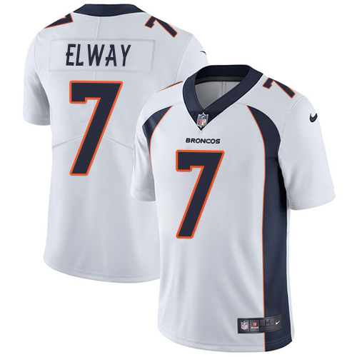 Men's Nike Denver Broncos #7 John Elway White Vapor Untouchable Limited Player NFL Jersey