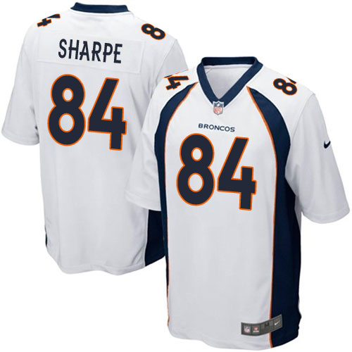 Men's Nike Denver Broncos #84 Shannon Sharpe Game White NFL Jersey