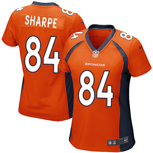 Women's Nike Denver Broncos #84 Shannon Sharpe Game Orange Team Color NFL Jersey