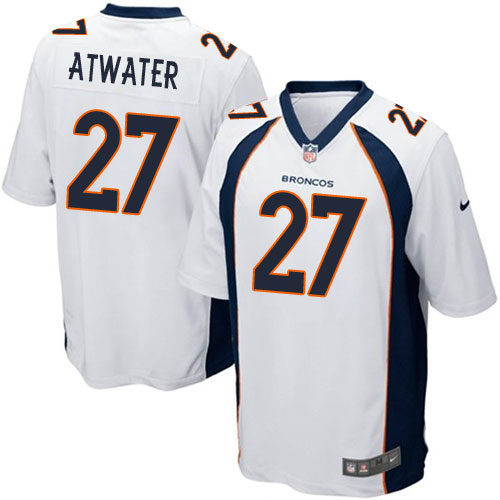Men's Nike Denver Broncos #27 Steve Atwater Game White NFL Jersey