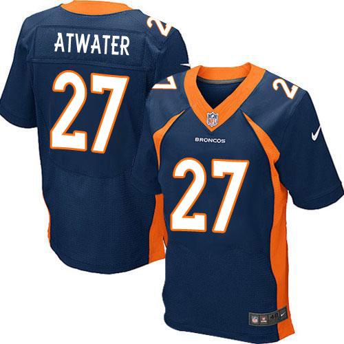 Men's Nike Denver Broncos #27 Steve Atwater Elite Navy Blue Alternate NFL Jersey