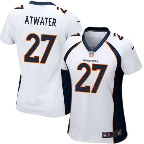 Women's Nike Denver Broncos #27 Steve Atwater Game White NFL Jersey