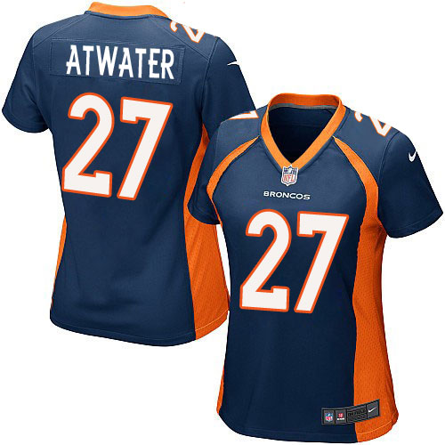 Women's Nike Denver Broncos #27 Steve Atwater Game Navy Blue Alternate NFL Jersey