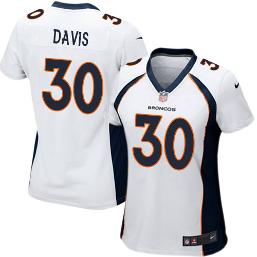 Women's Nike Denver Broncos #30 Terrell Davis Game White NFL Jersey