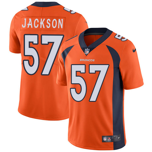 Men's Nike Denver Broncos #57 Tom Jackson Orange Team Color Vapor Untouchable Limited Player NFL Jersey